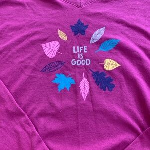 Life Is Good Pink Graphic Tee